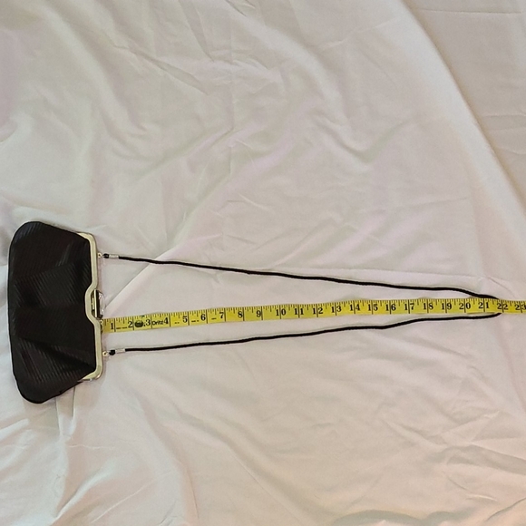 Kate Landry Black Clutch with Rhinestone Closure - Picture 9 of 9